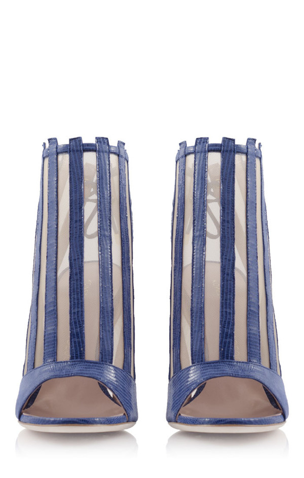 Konstantina Tzovolou Xena Navy Leather and Mesh High Sandal Konstantina Tzovolou Xena Navy Leather and Mesh High Sandal