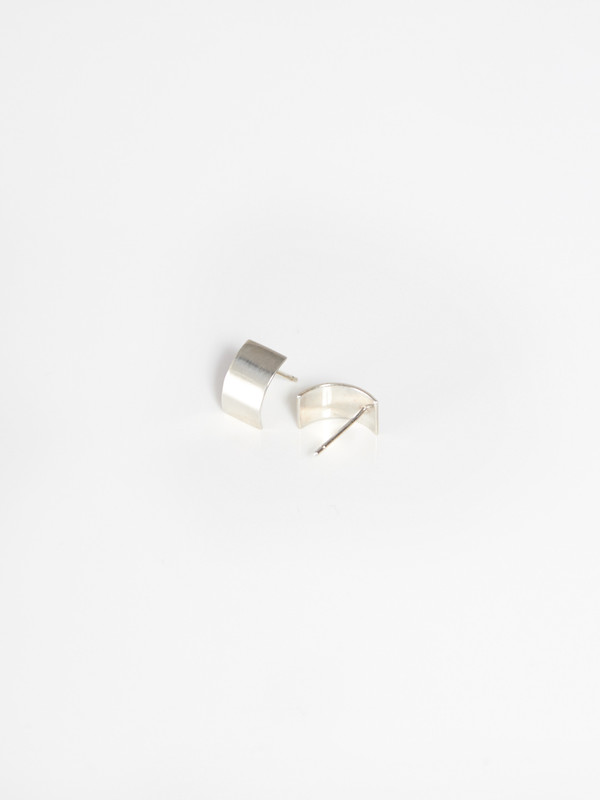 Kristen Elspeth Shield Demi Hoops Silver Kristen Elspeth Shield Demi Hoops Silver