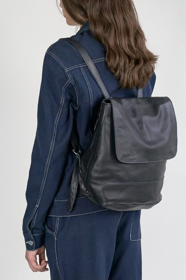 Clyde Leather Room Backpack - Black Clyde Leather Room Backpack - Black