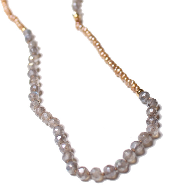 James and Jezebelle Labradorite Seed Pearl Necklace James and Jezebelle Labradorite Seed Pearl Necklace