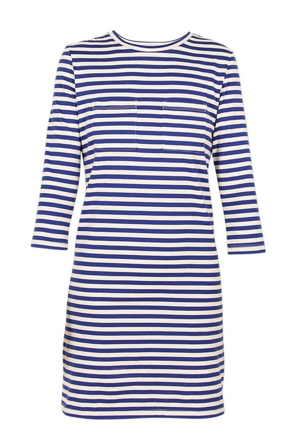 Litke Breton Stripe Two-Pocket Tee Dress Litke Breton Stripe Two-Pocket Tee Dress