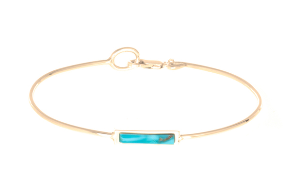 Shahla Karimi Bar Bangle with Turquoise Shahla Karimi Bar Bangle with Turquoise