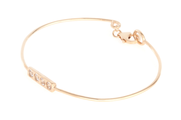 Shahla Karimi Bar Bangle with White Topaz Shahla Karimi Bar Bangle with White Topaz