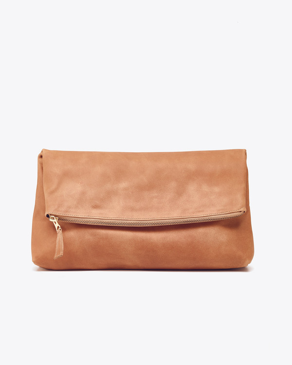 Nisolo Lima Clutch Almond with Navy Nisolo Lima Clutch Almond with Navy