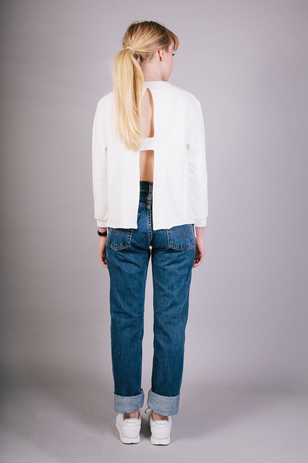 Peter Jensen Open Back Sweatshirt Peter Jensen Open Back Sweatshirt