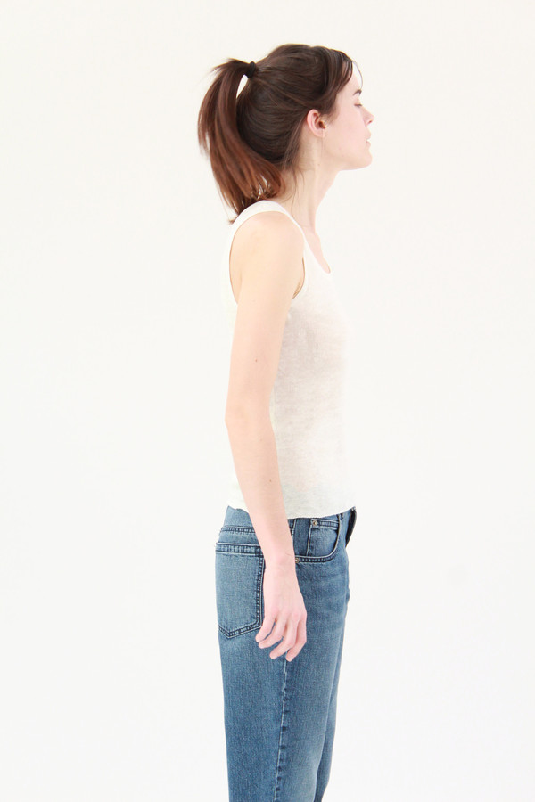 Beklina Linen Tank White Beklina Linen Tank White