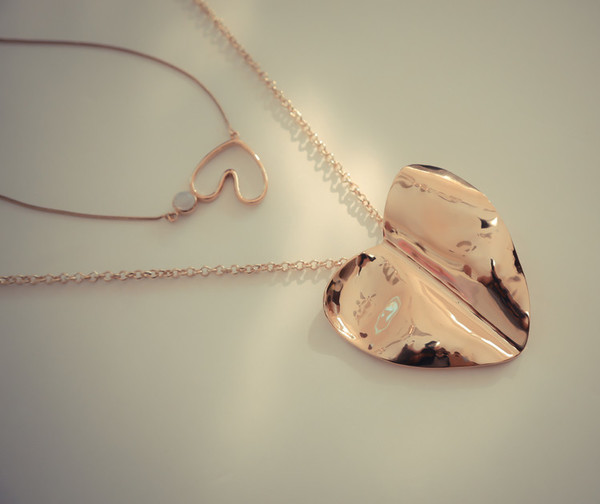 Bisjoux Beaten Heart Pendant Necklace Bisjoux Beaten Heart Pendant Necklace