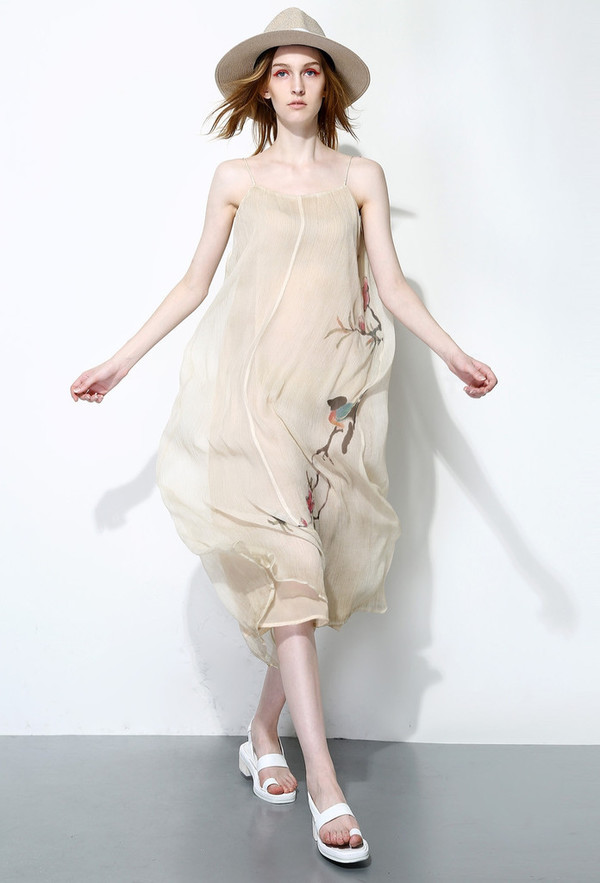 Few Moda Chinese Painted Maxi Dress Few Moda Chinese Painted Maxi Dress