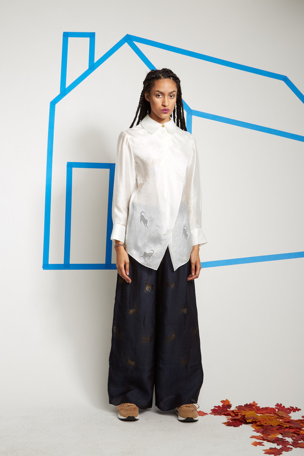 Steven Tai Devoré Criss Cross Shirt Steven Tai Devoré Criss Cross Shirt