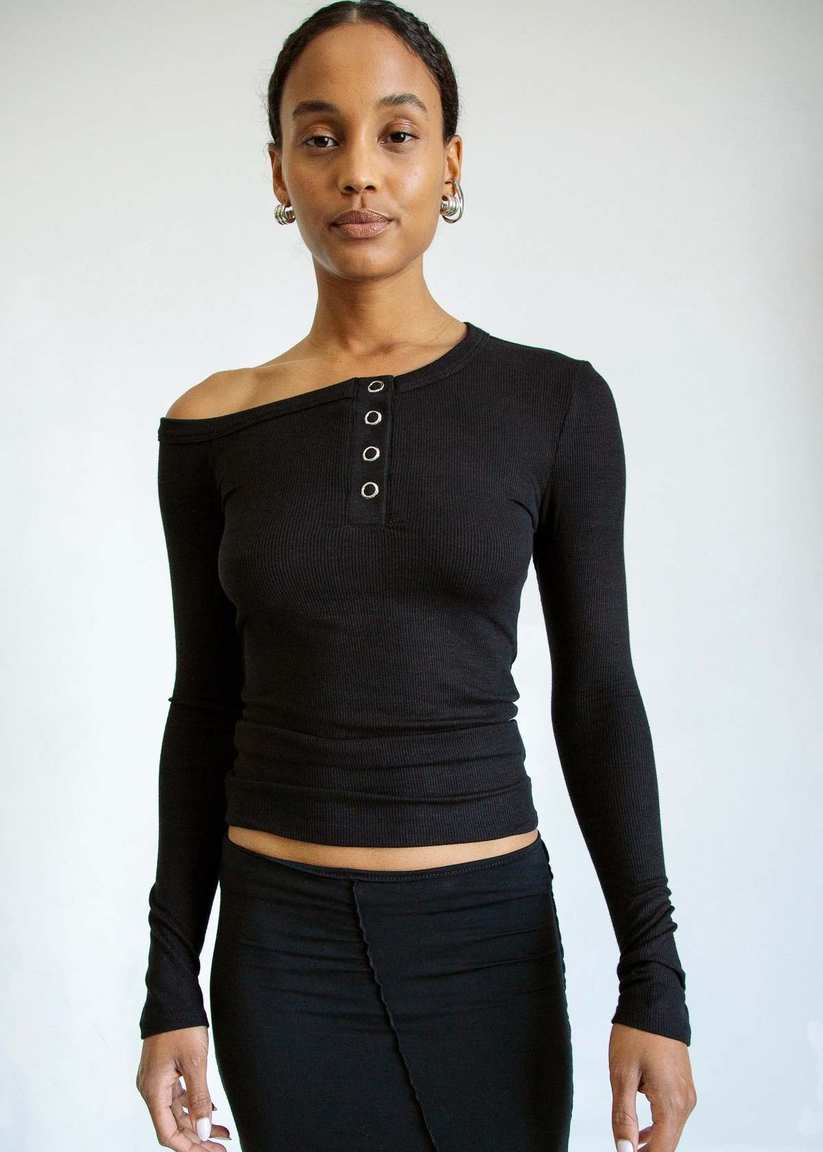 The Line By K Harley Ribbed Henley Top 