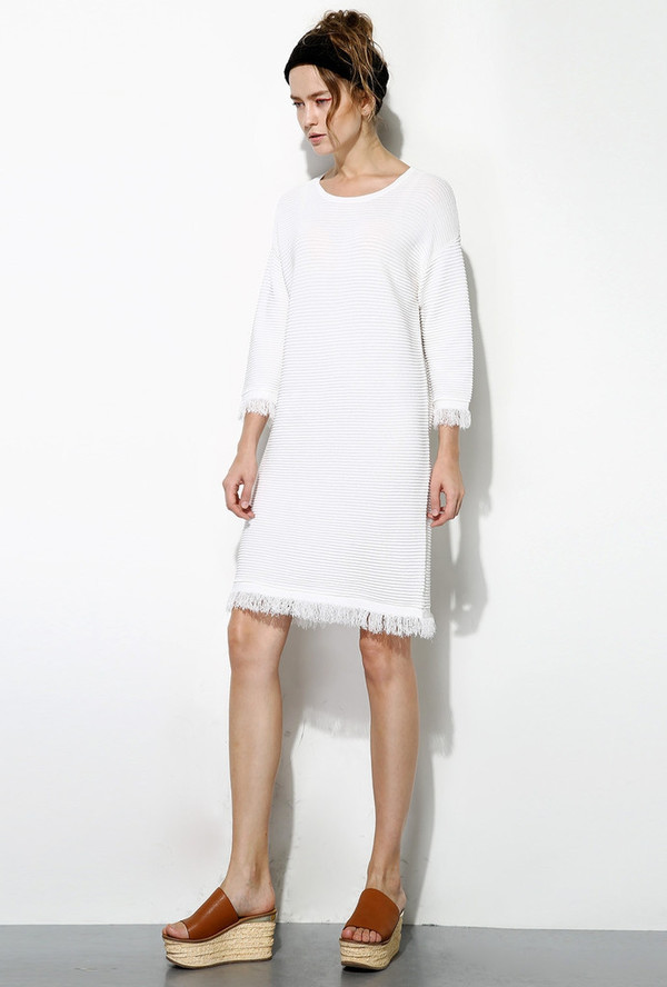 Few Moda Knitted Linen Fringe Dress Few Moda Knitted Linen Fringe Dress