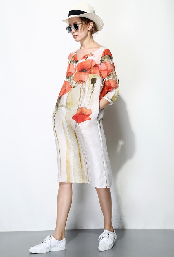 Few Moda Poppy Print Midi Dress Few Moda Poppy Print Midi Dress