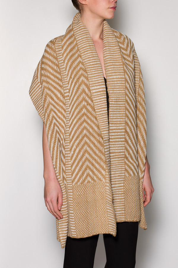 Shawl Chevron Wool Blend Shawl Chevron Wool Blend