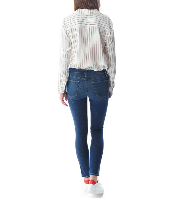 FRAME Denim Le High Popover Blouse | Gardena Stripe FRAME Denim Le High Popover Blouse | Gardena Stripe