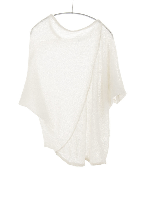 Paychi Guh Cashmere Envelope Popover White Paychi Guh Cashmere Envelope Popover White