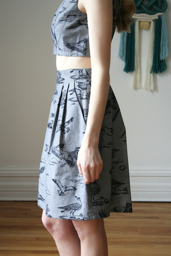 Birds of North America Aracari Skirt Black (Toile Birds) Birds of North America Aracari Skirt Black (Toile Birds)
