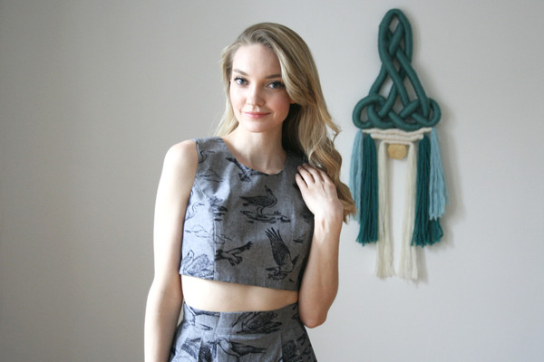 Birds of North America Greenlet Top (Black Toile) Birds of North America Greenlet Top (Black Toile)