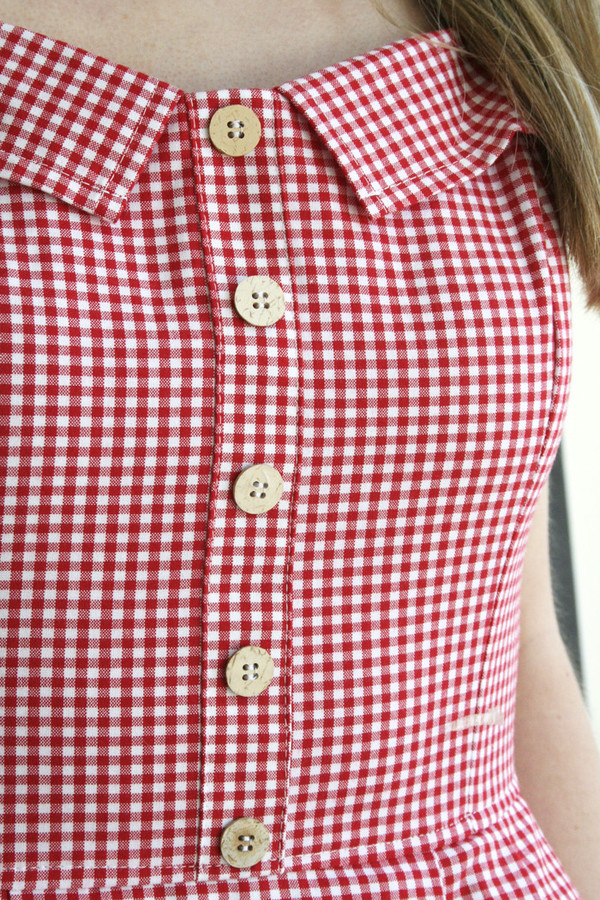 Birds of North America Sylph Dress - Red Gingham Birds of North America Sylph Dress - Red Gingham