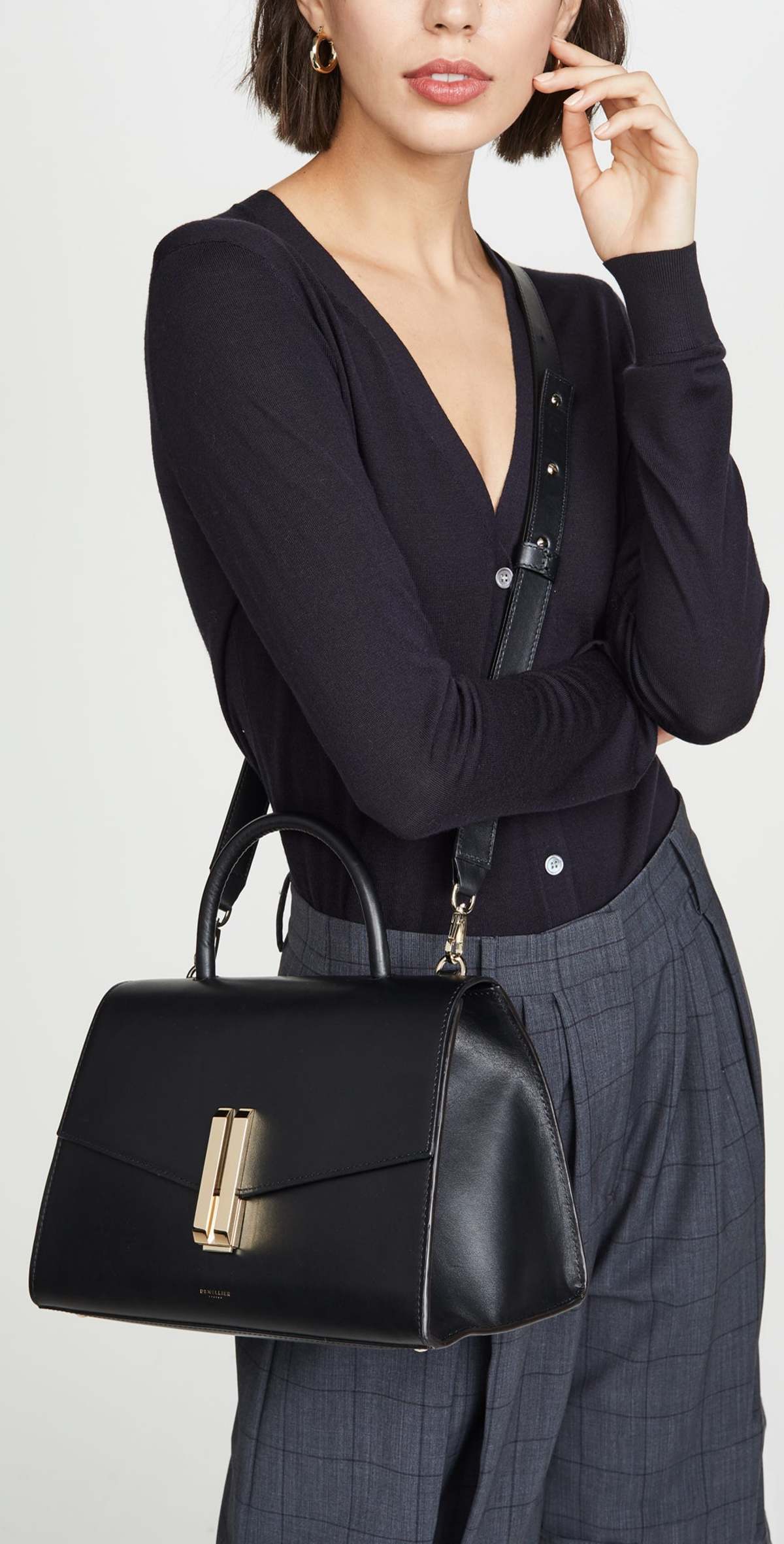 DeMellier London Montreal Bag Black Lizard Garmentory