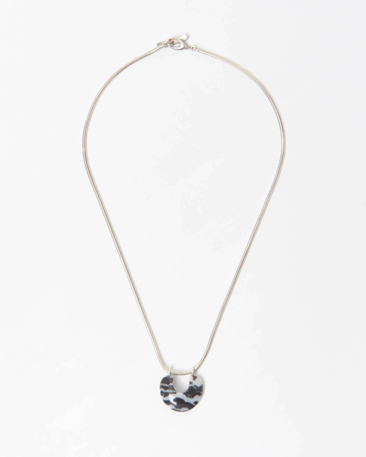 En Arch Necklace - Zebra Stone/Sterling 