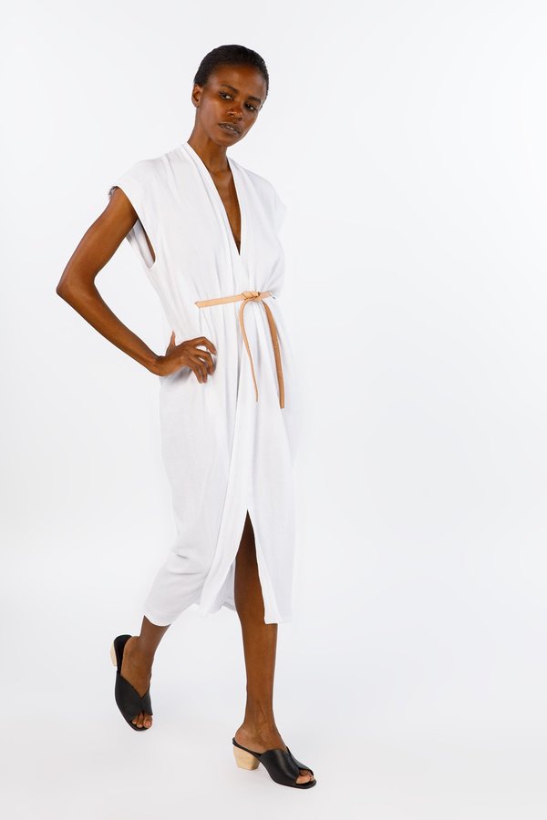 Miranda Bennett White Vision Dress, Double Gauze Miranda Bennett White Vision Dress, Double Gauze