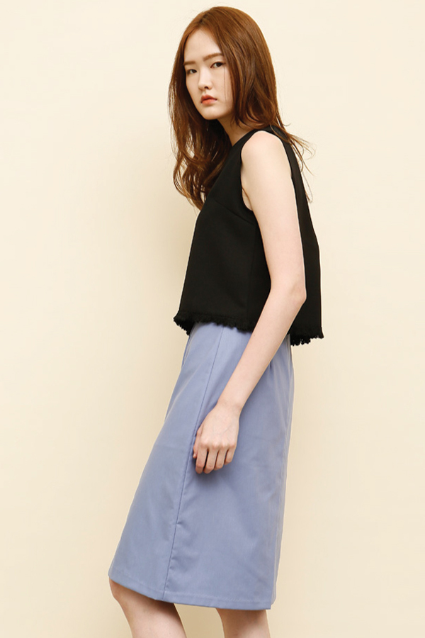AMONG by ROCKET X LUNCH Black Fringe Top AMONG by ROCKET X LUNCH Black Fringe Top