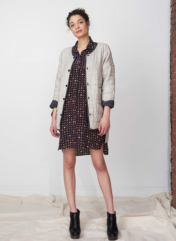 Seek Collective Stevie shirt dress | black/cream portals print Seek Collective Stevie shirt dress | black/cream portals print