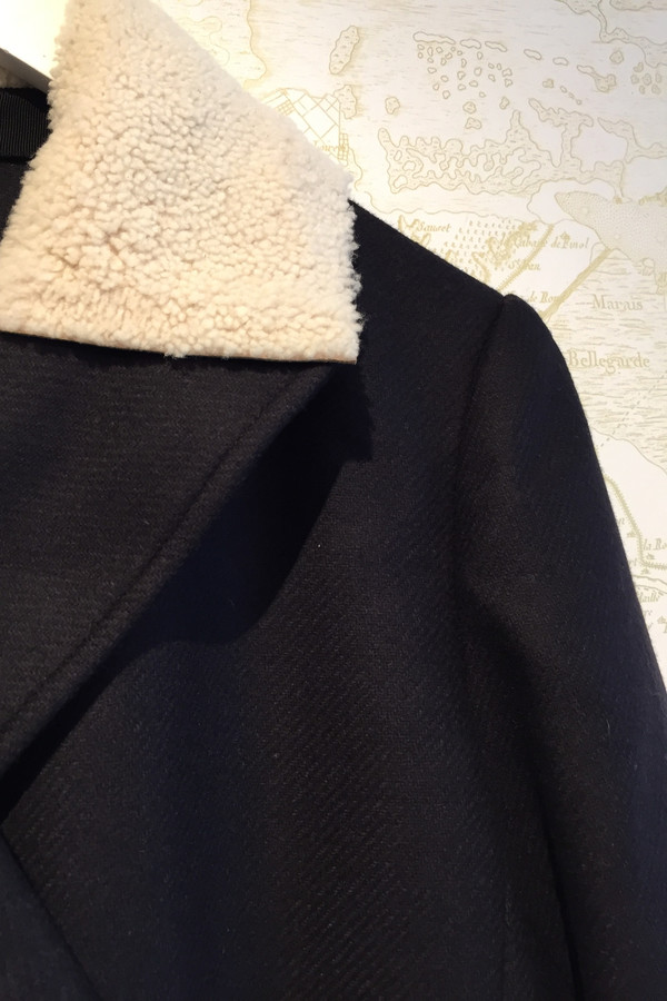 Tibi 'Esquire' coat with Alpaca patches Tibi 'Esquire' coat with Alpaca patches