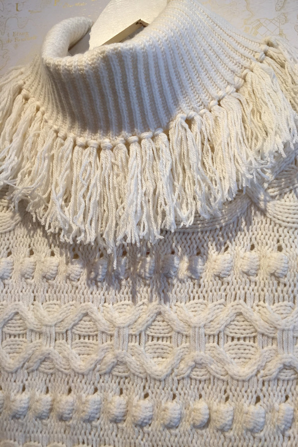 Rhié Cable knit sweater dress with fringe Rhié Cable knit sweater dress with fringe