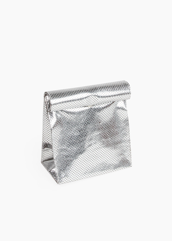 S M K Silver Dot Foldover Bag S M K Silver Dot Foldover Bag