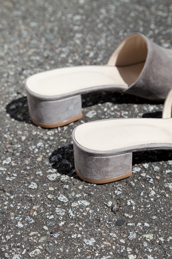 Maryam Nassir Zadeh Sophie Slide | elephant suede Maryam Nassir Zadeh Sophie Slide | elephant suede