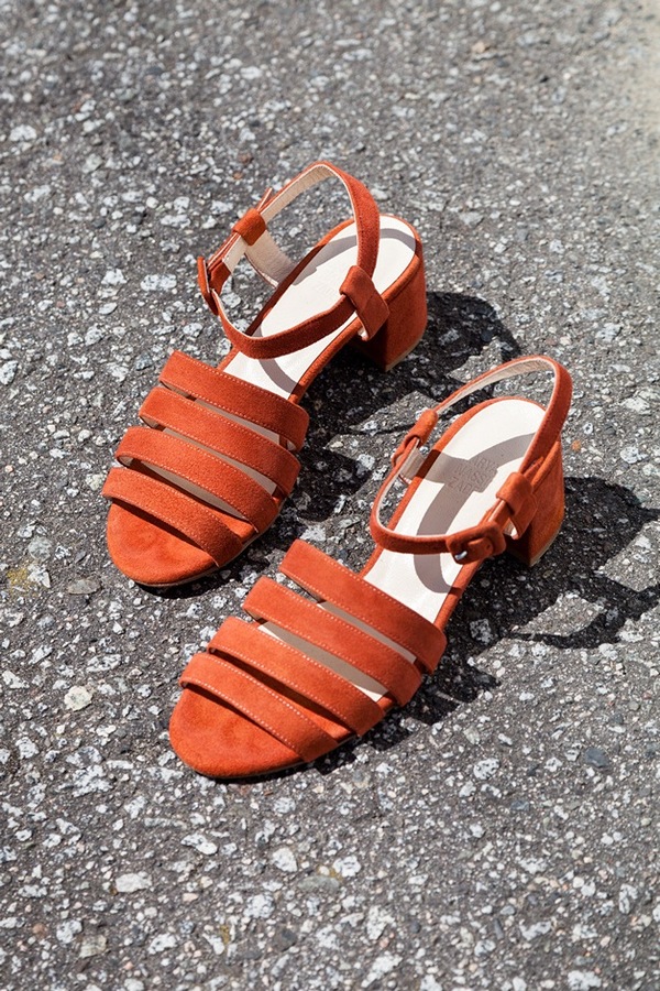 Maryam Nassir Zadeh Palma Low Sandal | coral suede Maryam Nassir Zadeh Palma Low Sandal | coral suede
