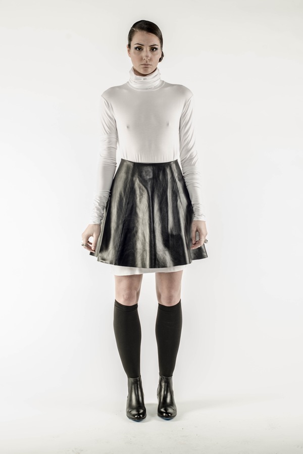 Brit Wacher 'Cosmic Slop' Leather Bonded Skirt Brit Wacher 'Cosmic Slop' Leather Bonded Skirt
