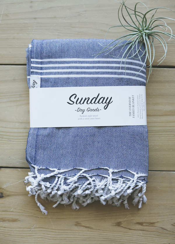 Sunday Dry Goods The Everyday Family Towel, Navy Sunday Dry Goods The Everyday Family Towel, Navy