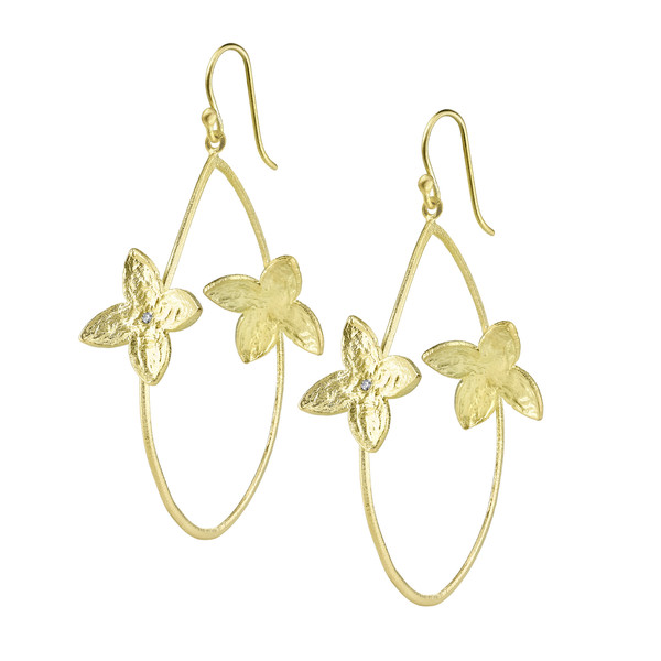 SíSí Design Gold Double Jasmine Hoops SíSí Design Gold Double Jasmine Hoops