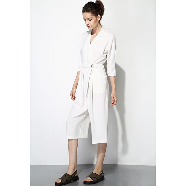 FEW MODA Minimalist Belted Jumpsuit FEW MODA Minimalist Belted Jumpsuit