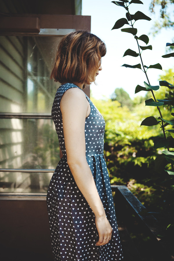 Birds of North America Antbird Dress Grey Triangles Birds of North America Antbird Dress Grey Triangles