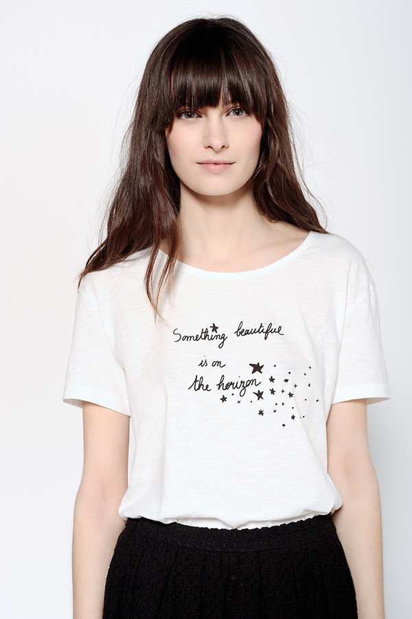 DES PETITS HAUTS RISMON WHITE T-SHIRT DES PETITS HAUTS RISMON WHITE T-SHIRT