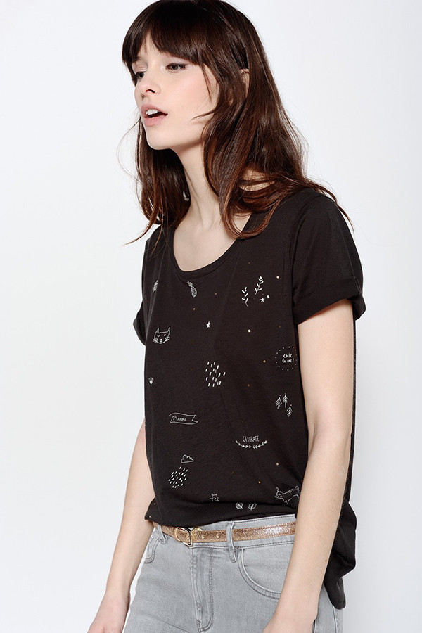 DES PETITS HAUTS SOON DARK T-SHIRT DES PETITS HAUTS SOON DARK T-SHIRT