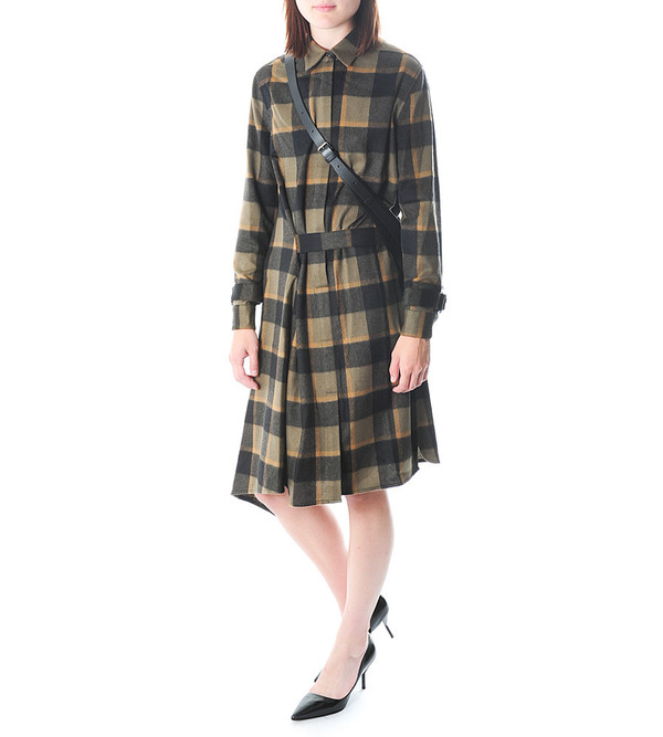 3.1 Phillip Lim Asymmetrical Plaid Dress w Shirt Collar 3.1 Phillip Lim Asymmetrical Plaid Dress w Shirt Collar