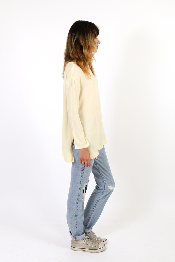 Black Crane Long Slit Top Black Crane Long Slit Top