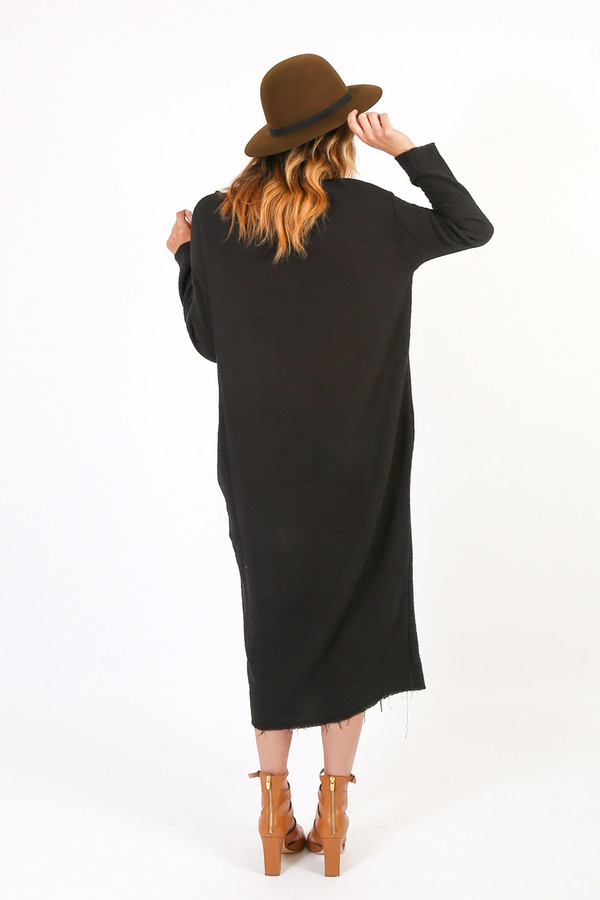 Black Crane Quilt Long Dress Black Crane Quilt Long Dress