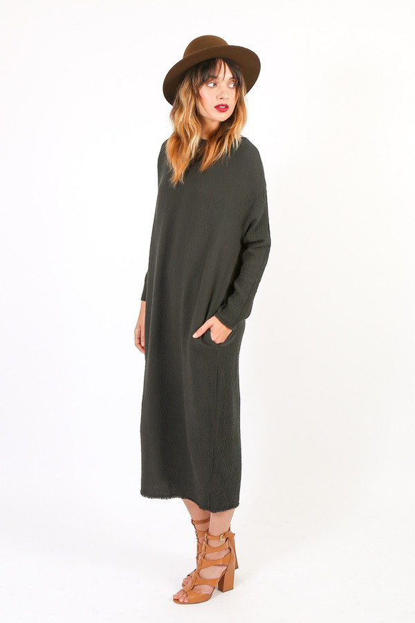 Black Crane Quilt Long Dress Black Crane Quilt Long Dress