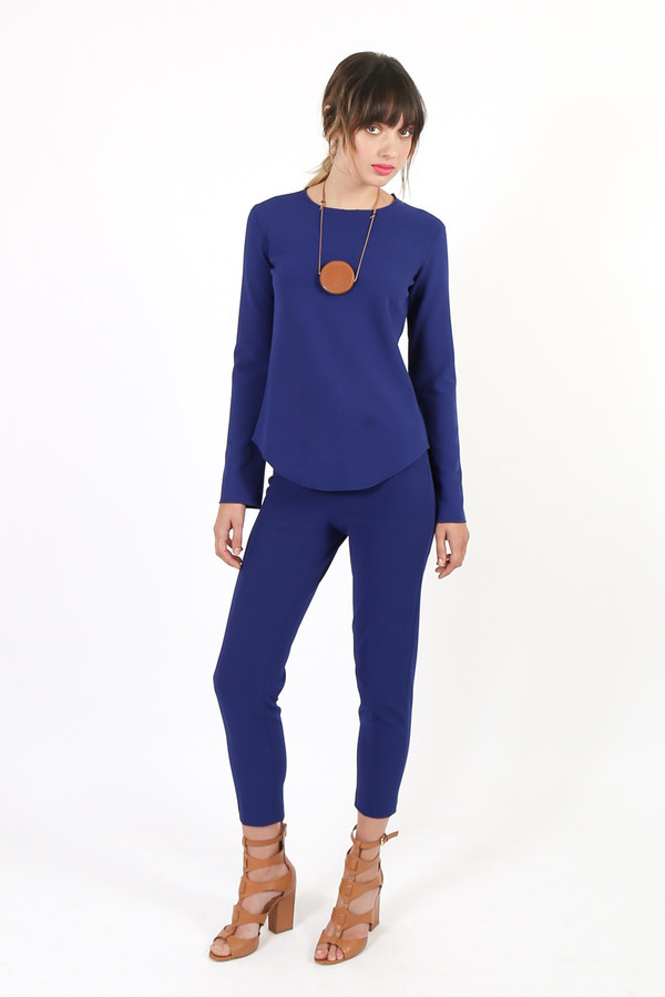 Nanushka Siv Long Sleeve Bell Top Nanushka Siv Long Sleeve Bell Top