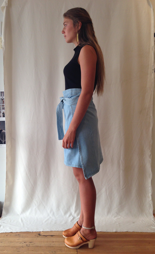 Objects Without Meaning Wrap Denim Skirt Objects Without Meaning Wrap Denim Skirt