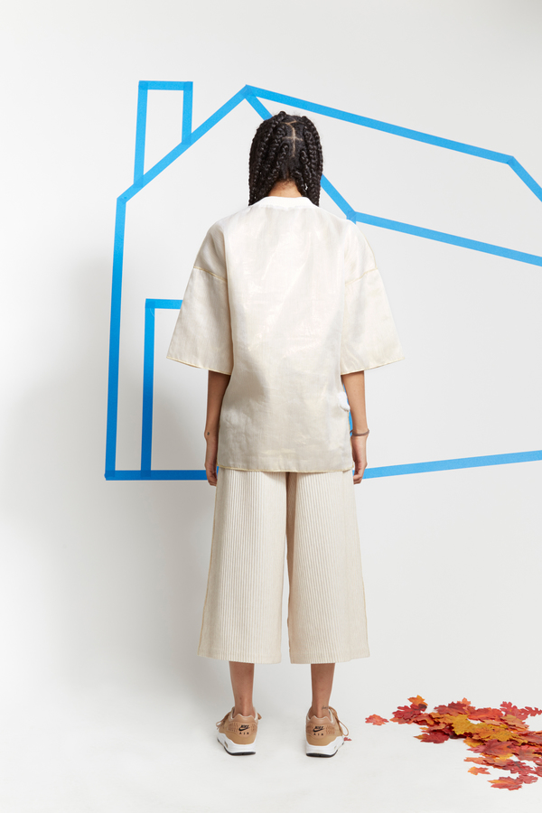 Steven Tai Organza Top With Cat Patchwork Steven Tai Organza Top With Cat Patchwork
