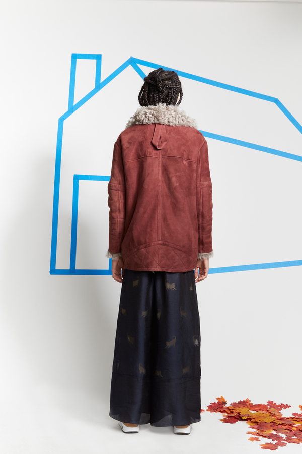 Sandy Liang Ines Shearling Coat Sandy Liang Ines Shearling Coat