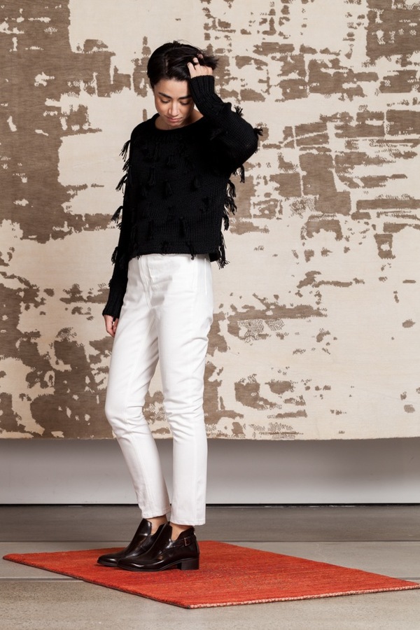 Apiece Apart Highwaist Matchstick Trouser - white Apiece Apart Highwaist Matchstick Trouser - white