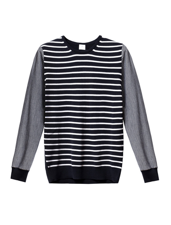 Sunspel Stripe Jumper Frost/Navy Sunspel Stripe Jumper Frost/Navy