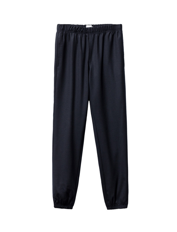 Sunspel Tapered Wool Trouser Navy Sunspel Tapered Wool Trouser Navy